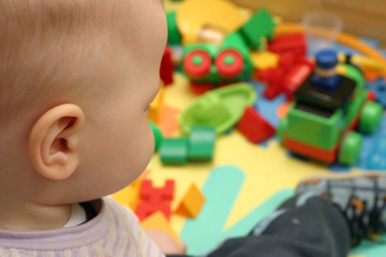 Child with toys