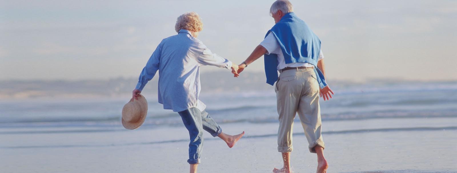 Older people on the beach