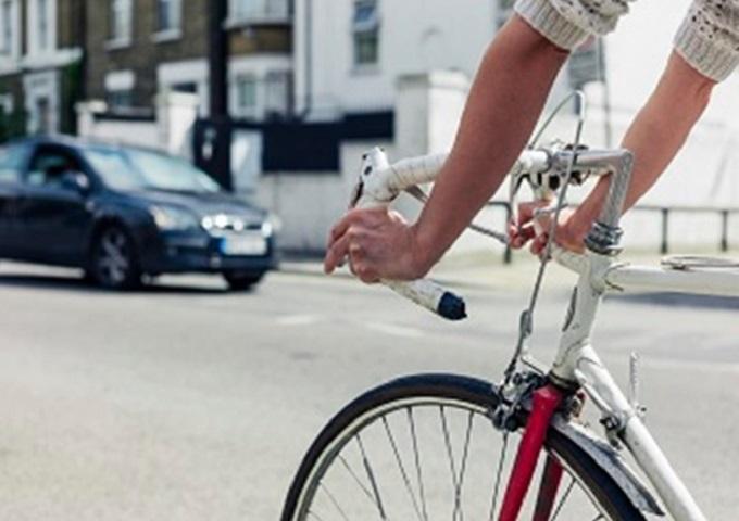 man on a pushbike image